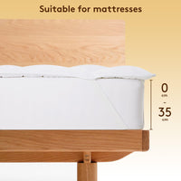 1 x RAW Customer Returns Autsel mattress protector mattress topper 90x190cm Beautiful for mattress topper up to 30 cm mattress cover suitable for allergy sufferers for support and protection from dirt White - RRP €32.45