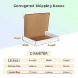 1 x RAW Customer Returns HORLIMER Pack of 25 maxi letter boxes 350x250x50mm DIN A4 white maxi letter shipping box for DHL DPD GLS Hermes goods shipment, book shipment, gift box - RRP €33.99