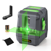 1 x RAW Customer Returns 25M Green Laser Level, ENVENTOR Self-Leveling Cross Line Laser Level, Manual and Self-Leveling Modes, IP54, 360 Magnetic Base, Bag - RRP €33.58