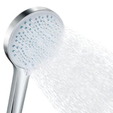 1 x RAW Customer Returns Shower head with hose YUANNY large shower head with 3 jet types, hand shower with 1.5m stainless steel hose water-saving high pressure shower head chrome - RRP €19.67