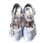 1 x RAW Customer Returns ELSA ANNA Princess Shoes for Girls - 3cm Heel Shoes - Glitter Elsa Costume Shoes for Parties and Birthdays - High Heels for Kids SHOES2 Silver, Numeric 31  - RRP €23.59