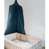 1 x RAW Customer Returns Zerodis Round Dome Hanging Baby Crib Bed Mosquito Net Canopy Curtain for Baby Kid Home Decor Dark Green  - RRP €41.53