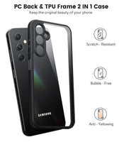 3 x Brand New Mofurd Mobile Phone Case for Samsung Galaxy A54 5G Case, Hybrid 2-1 Hard PC Back and Flexible TPU Edge Protective Samsung A54 5G Case, Shockproof, Anti-Yellowing, Comfortable Grip Black Transparent  - RRP €24.15