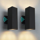 1 x RAW Customer Returns VONCI UP DOWN E27 Outdoor Wall Lamp with Twilight Switch Light Sensor Black Aluminum IP54 Waterproof Outdoor Wall Light with Twilight Sensor for Villa Front Door Garden Hallway Stairs Patio 2 Pack  - RRP €73.61