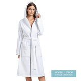 1 x RAW Customer Returns Twinzen Women s Terry Cloth Velor Bathrobe with Hood - Cotton Velvet - Women s 100 Cotton Velor Bathrobe Women s Fluffy OekoTex Extra Soft Size XS - RRP €49.99