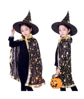 27 x Brand New Kids Halloween Cloak, Hooded Cloak Halloween Costume Wizard Cloak with Hat for Kids, Halloween Props Black  - RRP €259.2