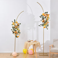 1 x RAW Customer Returns VINCIGANT Wedding Arch Metal Gold Wedding Balloon Arch Stand Pack of 2 for Birthday Party Banquet Ceremony Decorations, 200cm 240cm - RRP €60.49