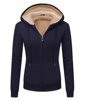 1 x RAW Customer Returns igeekwell Women s Fleece Jacket Hooded Outdoor Sports Jacket Winter Women s Hoodie Pullover Hooded Sweatshirt Jacket Women s Fleece Sweater Navy-M  - RRP €49.99