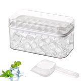 3 x Brand New Ice cube container 24-compartment stackable ice cube mold ice cube tray with container and scoop reusable ice cube trays for whiskey beer cola coffee drinks juice wine white  - RRP €33.36