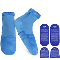 1 x RAW Customer Returns Hilph chemotherapy cooling socks, cooling shoes for feet and cooling socks with 4 cooling pads, gel ice packs, for cooling feet, plantar fasciitis, swollen, hot, one pair M  - RRP €23.18