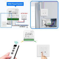 1 x RAW Customer Returns Tedeligo radio roller shutter control retrofit kit, radio switch for roller shutters, blinds, awnings, easy installation, up to 100m range, 2200W white - RRP €20.26