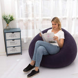 1 x RAW Customer Returns LONEEDY Inflatable Chair Sofa, Inflatable Seat Gaming Lounger, Indoor Outdoor Camping Garden Stylish Soft Plush Fabric for Adults Kids Single Ball Blue  - RRP €28.26