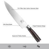 1 x RAW Customer Returns imarku chef s knife, 20 cm kitchen knife, professional knife, high carbon stainless steel chef s knife, sharp, knife, ergonomic Pakka handle - RRP €39.99