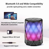 1 x RAW Customer Returns LFS Bluetooth speaker with light, music box, portable Bluetooth box, waterproof, hands-free function for phone, wireless speaker with micro SD card - RRP €28.04