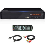 2 x RAW Customer Returns HD DVD player, DVD player, CD player, DVD player for TV, DVD CD MP3 disc player with remote control, Region Free DVD player, PAL NTSC - RRP €79.98