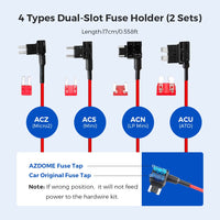 1 x RAW Customer Returns AZDOME Mini USB 12V-24V to 5V Dashcam Hardwire Kit ACU ACN ACZ ACS Add a Fuse Holder, Adjustable Low Voltage Protection for GS63H M01PRO M550 PG18S PG16S PG02S PG16 PG17 JYX02  - RRP €25.99