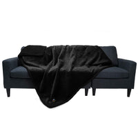 1 x RAW Customer Returns luciphia Blankets Waterproof Pet Blanket Fluffy Double Layer Compression Dog Blanket Cat Puppy Black L 145 x 165 cm  - RRP €41.34