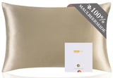 1 x RAW Customer Returns ZIMASILK pillowcase made of 100 silk for hair and skin. Double-sided 19 momme pure mulberry silk pillowcase with zipper, 1 piece. 40 x 80 cm, taupe  - RRP €29.57