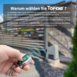 1 x RAW Customer Returns TOPENS M12 handheld remote control 4-channel transmitter for automatic gate operator, swing gate operator, sliding gate operator, electric garage operator with 433.92MHz key fob security kit 2 pieces - RRP €39.32