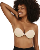 1 x Brand New Niidor Invisible Sticky Adhesive Bra Strapless Push Up Reusable Bra for Backless Dress with Nipple Pasties, Grey, C Cup - RRP €22.8