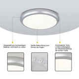 2 x Brand New DIHUA LIGHTING LED ceiling light, 30cm 24W Warm White 4000K, Silver Circular Ultrathin Modern LED Ceiling Light, for Living Room Kitchen Dining Room Corridor Home Office - RRP €39.34