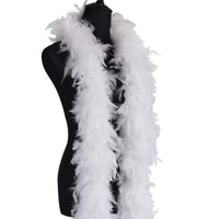 1 x RAW Customer Returns wangruida 1.8m 90g White Chandelle Boa Turkey Feathers. for dancing wedding craft party costume decoration - RRP €18.99