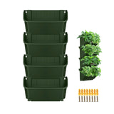 1 x Brand New CEIEVER Vertical Plant Wall Hanging Vertical Garden Plant Wall with 4 Pockets Wall Mounted Plant Bag for Yard Garden Balcony Home Decor - RRP €53.99