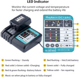 1 x RAW Customer Returns Replacement for Makita battery 5.0Ah 18v Li-Ion with charger 3A DC18RC with charging indicator for Makita battery 14.4V 18V BL1830 BL1840 BL1850 BL1815 BL1430 LXT400 tool battery 5.0ah DC18RC  - RRP €39.92