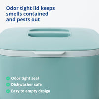 1 x RAW Customer Returns BLUE GINKGO Organic Waste Bin Kitchen Compost Bin Kitchen with Lid, Handles Dishwasher Safe Made in Korea 5 Liters Green - RRP €29.23