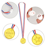 1 x RAW Customer Returns FEPITO 36 Pieces Winner Medals Children Plastic Gold Medals Silver Medals and Bronze Medals for Children Parties Decorations and Sports Awards - RRP €20.1