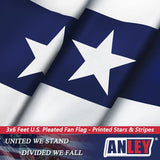 1 x RAW Customer Returns Anley USA Pleated Fan Flag, 3 x 6 Ft American US Bunting Flags Patriotic Stars Stripes - Sharp Color and Fade Resistant - United States 3 x 6 Ft Half Fan Banner 4 Pack  - RRP €53.95