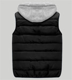 1 x RAW Customer Returns Ommda Men s Sleeveless Vest Warm Padded Winter with Windproof Hood Sleeveless Sports Jacket Casual Jacket with Zip Black M - RRP €37.68