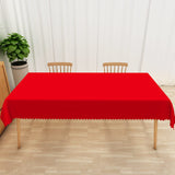 1 x Brand New Aoihrraan 178x229cm Rectangular Tablecloths Stain-Resistant Waterproof and Wrinkle-Resistant Table Cover for Patio Picnic Party Dining Room Kitchen Cafe Home Decoration, Red Wedding - RRP €33.99