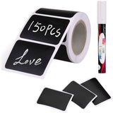 1 x RAW Customer Returns Joyoldelf 150 pieces blackboard stickers, waterproof labels, self-adhesive with pen, kitchen adhesive labels partner for spice jars, jam, etc., 6 x 4 cm rectangular  - RRP €8.05