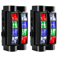 1 x RAW Customer Returns Areyourshop Moving Head Stage Light, DJ Light Disco Light 8x10W RGBW 4 IN 1 LED Light Effect, Mini Party Light Stage Lights with DMX512 Voice Mode for Bar Party Club Oktoberfest Christmas 2 Pieces - RRP €132.99