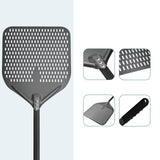 1 x RAW Customer Returns Ga HOMEFAVOR 14 inch Perforated Pizza Peel, Pizza Shovel Made of Hard Anodized Aluminum Pizza Shovel Pizza Turner with Extended Silicone Handle, 88 cm Total - RRP €42.37