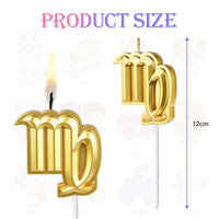 1 x Brand New AOMIG Birthday Candles, Gold Constellation Candles Birthday Cake Candles, Birthday Candles Happy Birthday Candle for Kids, Adults, 3D Candle Cake Topper for Parties Pisces  - RRP €22.8