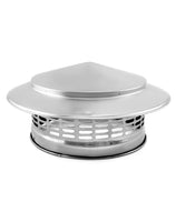 1 x RAW Customer Returns QWORK 200 MM Rain Cap made of 304 stainless steel, chimney cap, round rain hat, chimney cover - RRP €28.96