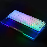 1 x RAW Customer Returns Attack Shark 68 Keys Acrylic Wrist Rest, Aluminum Alloy Palm Rest, Non-Slip Ergonomic Wrist Support, Transparent Arm Rest for TKL Gaming Mechanical Keyboard - Black - RRP €35.69