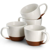 1 x RAW Customer Returns DOWAN cup set of 4 - 530 ml stylish coffee cup set modern - dishwasher and microwave safe, scratch-resistant - tea and coffee mug set porcelain - alabaster white - RRP €49.99