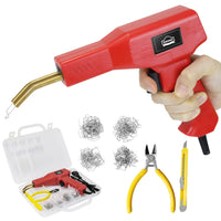 1 x RAW Customer Returns plastic welding machine 220V, plastic soldering, Dewinner 50W plastic repair kit with 400 staples, car bumper repair kit plastic welding rods - RRP €24.0