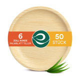 3 x Brand New ECO SOUL 100 compostable 15 cm, round palm leaf plates 50 pieces I Premium palm leaf tableware I Robust, organic disposable plates like bamboo I Round disposable plates - RRP €60.0