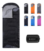 1 x RAW Customer Returns Adult Backpacking Sleeping Bag Lightweight Waterproof Cold Weather Sleeping Bag for Women Men Teens for Warm Camping Hiking Outdoor Travel with Compression Sacks 1.35 Black  - RRP €55.45