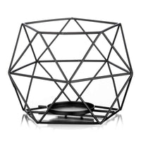 10 x Brand New Nuptio Black Tealight Holder, Metal Candle Holder with Geometric Tea Light, Pillar Candle Holder Centerpieces for Coffee Tables for Home Decor, Anniversary Ceremony, 2 Pieces - RRP €160.0