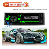 1 x RAW Customer Returns Touchscreen car radio with Bluetooth hands-free system, 1 DIN car radio MP3 player USB SD AUX input, FM radio with bass, built-in microphone, with double USB port - RRP €21.6