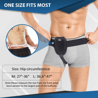 1 x RAW Customer Returns Hilph inguinal hernia belt for men and women, adjustable hernia bandage, left and right wearable with compression pads and gel cooling pads for pain relief, M - RRP €18.14