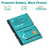 1 x RAW Customer Returns Li-42B Li-40B Battery and Charger, Hisewen 3Pack 1200mAh Battery for Olympus Stylus 1040 1060 1070 7000 7010 7020 7030 7040 TG-310 TG-320 VR310, for Fujifilm NP-45, for Nikon EN-EL10. - RRP €20.16