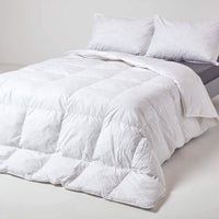 1 x RAW Customer Returns Homescapes Comfort Nordic Filling Goose Down Duvet for 105 Bed with a Density of 350gm  - RRP €74.95