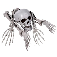 1 x RAW Customer Returns EXCEART Skeleton Bones and Skull Plastic Creepy Fake Skeleton for Halloween Decor Props Cemetery Floor Decor Halloween Skeleton with Movable Joints - RRP €23.8