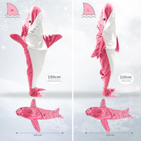 1 x RAW Customer Returns O Shark Blanket 1 Shark Blanket - Adult Shark Blanket, Sleeping Bag - Portable Fleece Blanket, Oversized Sweatshirt, Blanket Hoodie - Comfortable and Soft M, Pink  - RRP €37.0